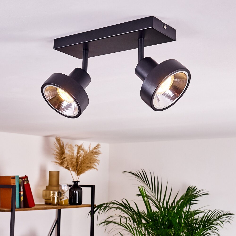 Chagres Plafoniera Nero, Argento, 2-Luci main product photo