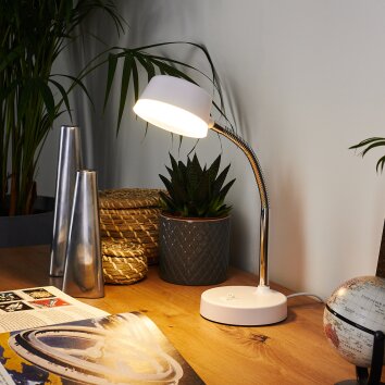 Pineda Lampada da tavolo LED Cromo, Bianco, 1-Luce