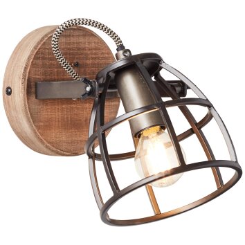 Brilliant Matrix Faretto da parete Nero, 1-Luce