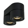 Steinhauer Fez Plafoniera LED Nero, 2-Luci