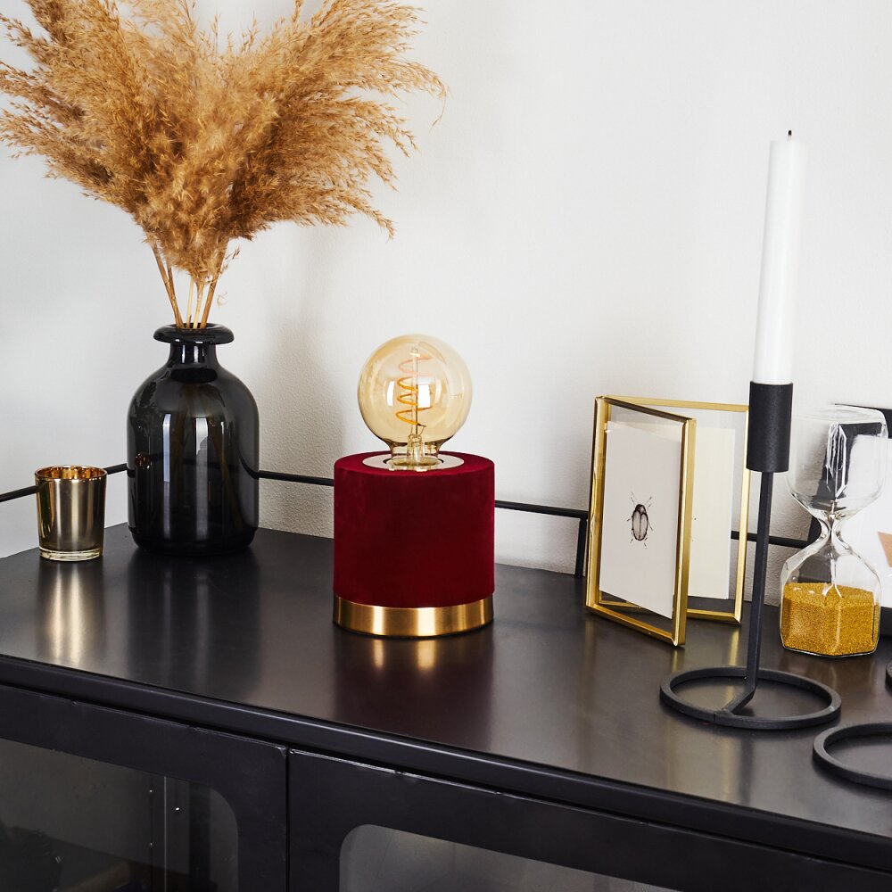 Weruga Lampada da tavolo Ottone, Rosso, 1-Luce