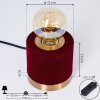 Weruga Lampada da tavolo Ottone, Rosso, 1-Luce