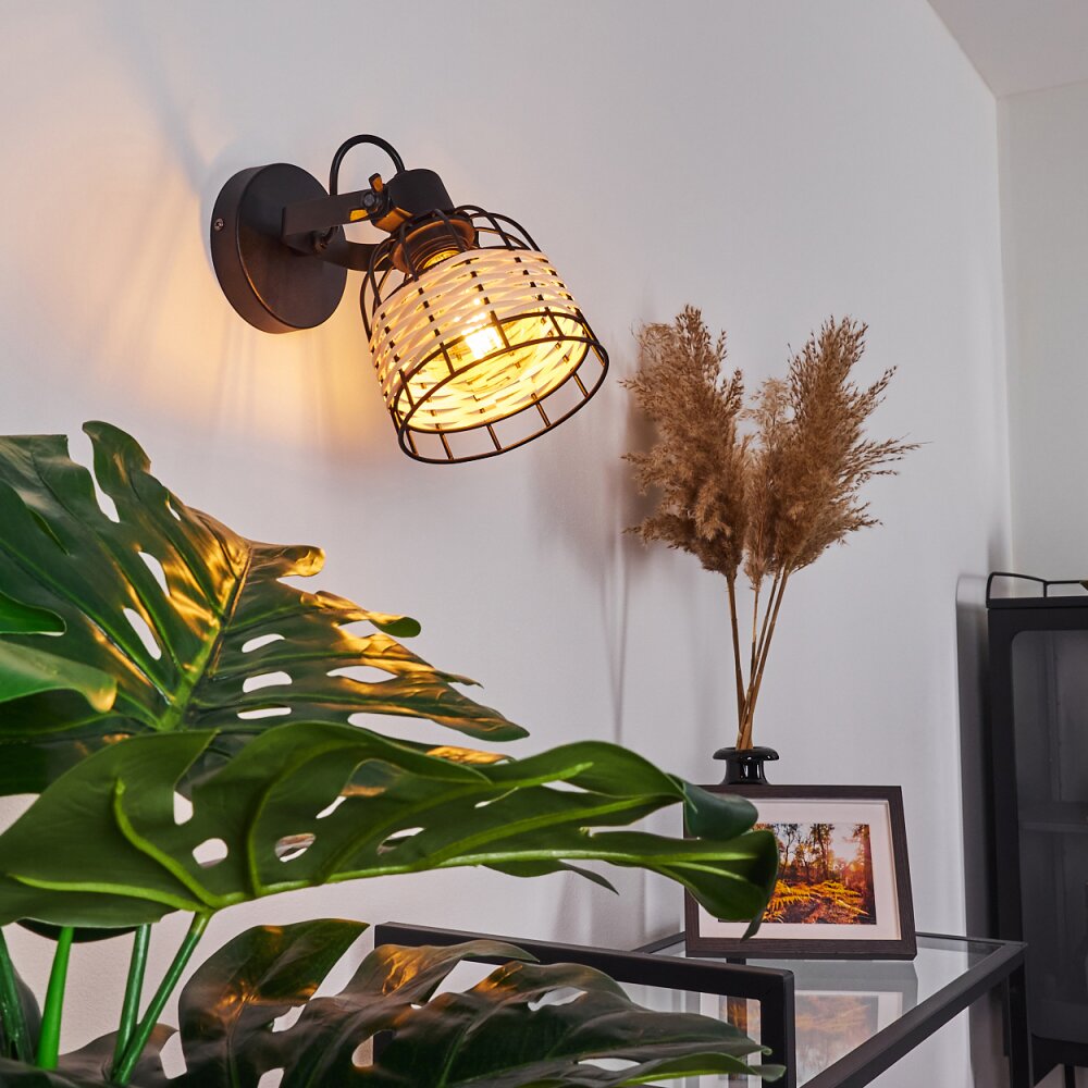 Recinto Applique Legno scuro, Nero, 1-Luce main product photo