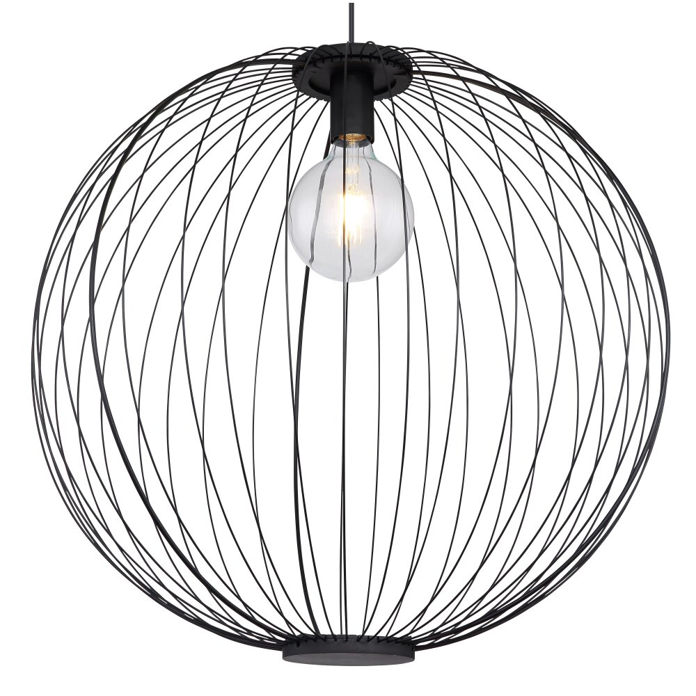 Globo ROZA Lampadario a sospensione Nero, 1-Luce