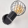 Kenia Applique Grigio, Nero, 1-Luce