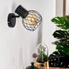 Kenia Applique Grigio, Nero, 1-Luce