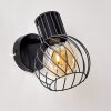 Kenia Applique Grigio, Nero, 1-Luce