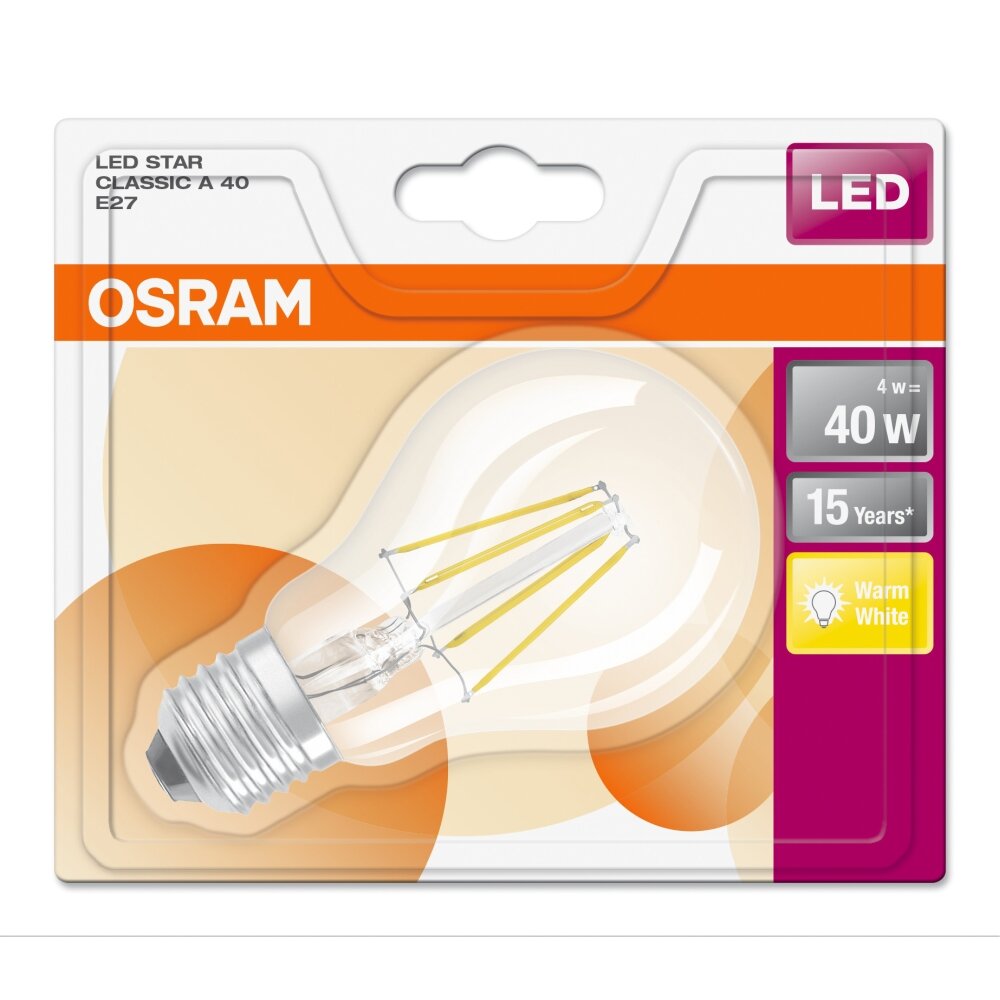 Osram LED E27 4 Watt 2700 Kelvin 470 Lumen