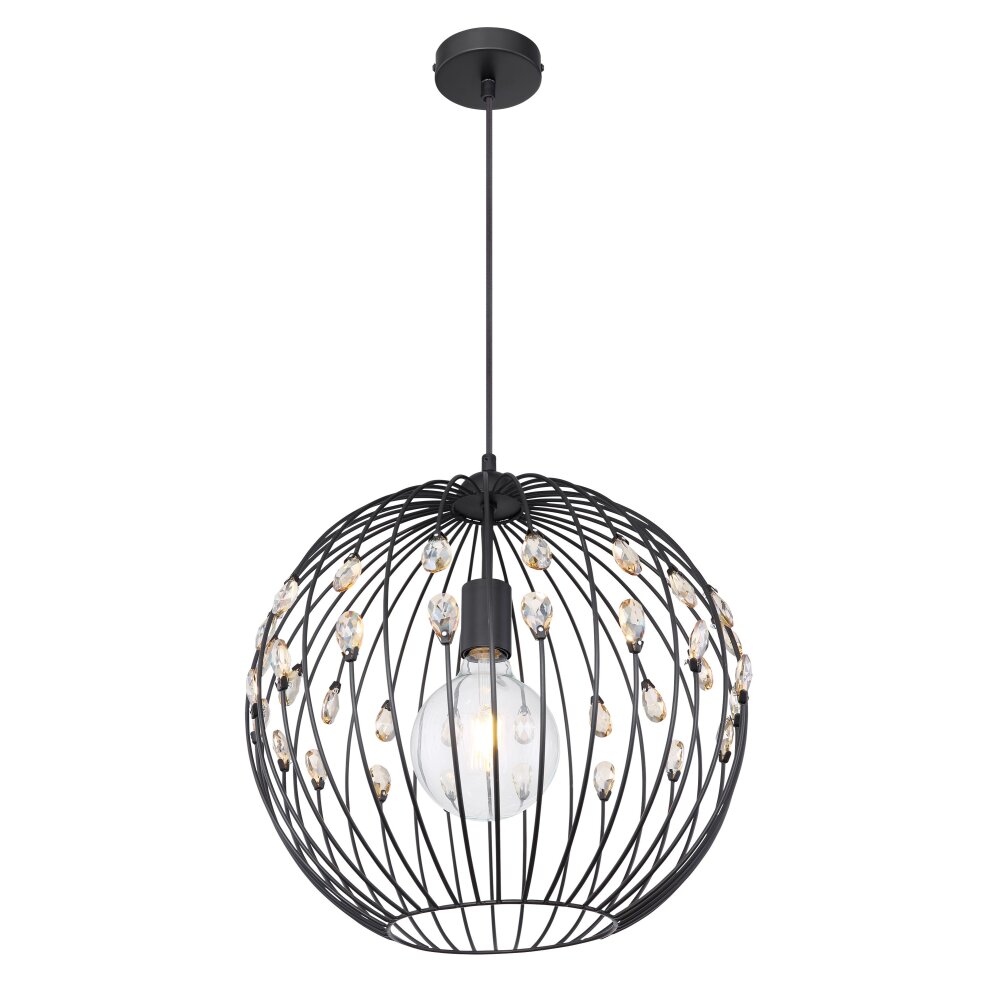 Globo HANAKO Lampadario a sospensione Nero, 1-Luce main product photo