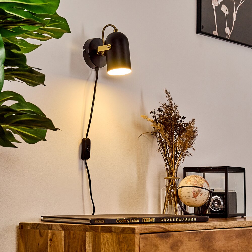 Rialey Applique Ottone, Nero, 1-Luce main product photo