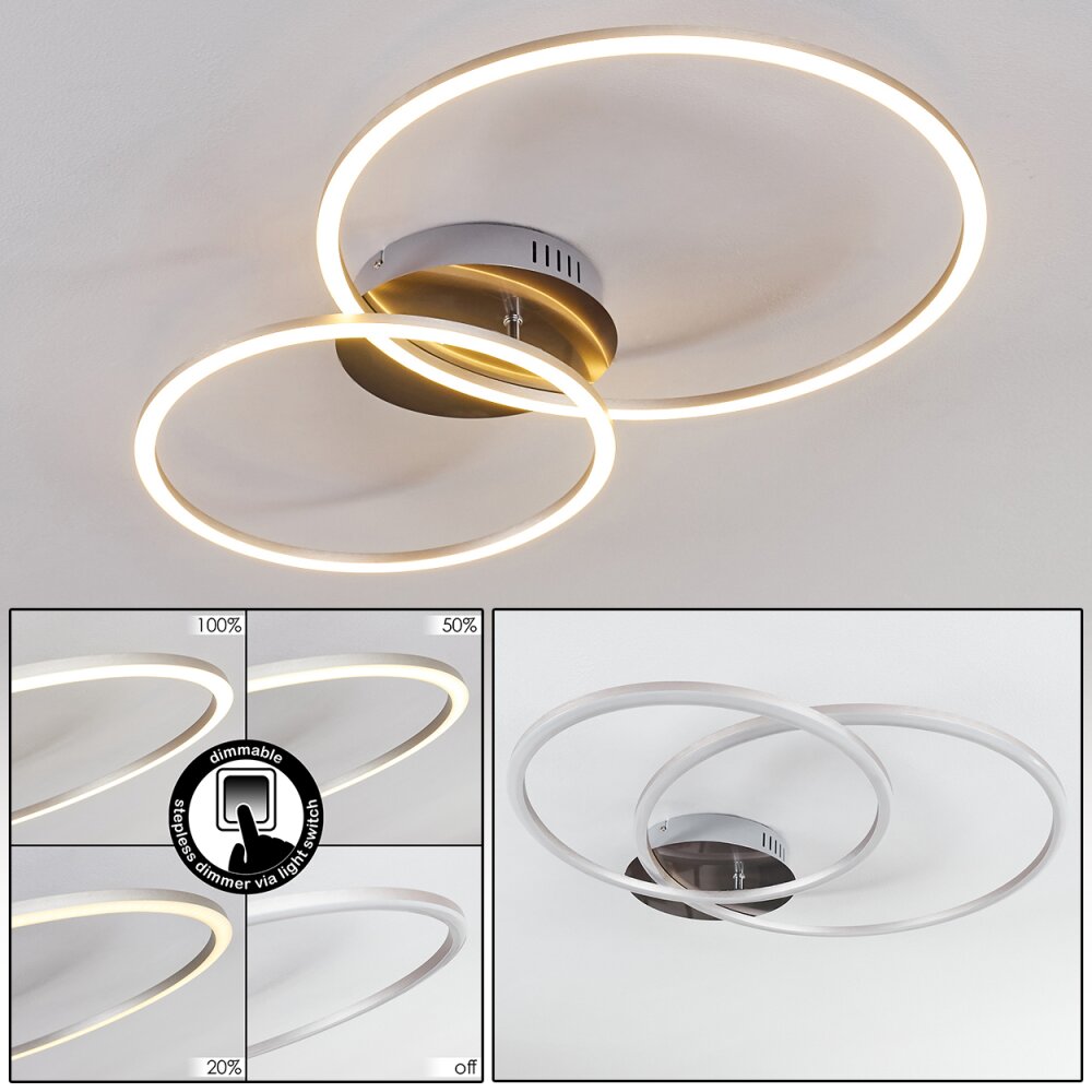 Johsa Plafoniera LED Nichel opaco, 2-Luci main product photo