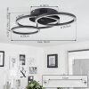 Malanie Plafoniera LED Nero, 1-Luce