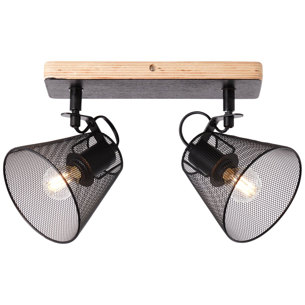 Brilliant Whole faretto Legno scuro, Nero, 2-Luci main product photo