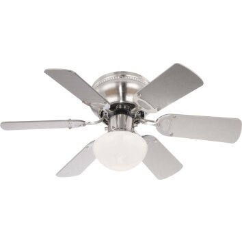 Globo Ventilatore Nichel opaco, 1-Luce