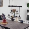 Cool Spring Lampada a Sospensione Legno scuro, Nero, 4-Luci