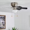 Trillo ventilatore da soffitto Grigio, Nichel opaco, Bianco, 1-Luce