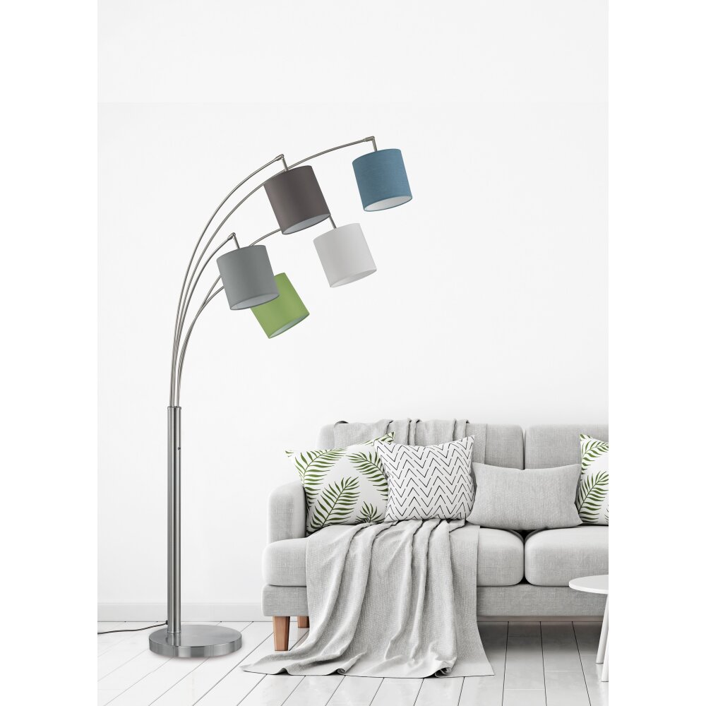 Fischer & Honsel Annecy Lampada da terra Nichel opaco, 5-Luci main product photo