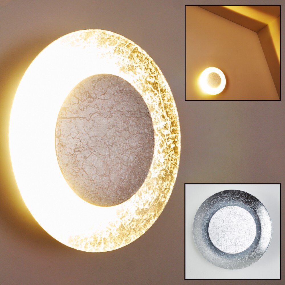 Merlo Applique LED Argento, 1-Luce main product photo