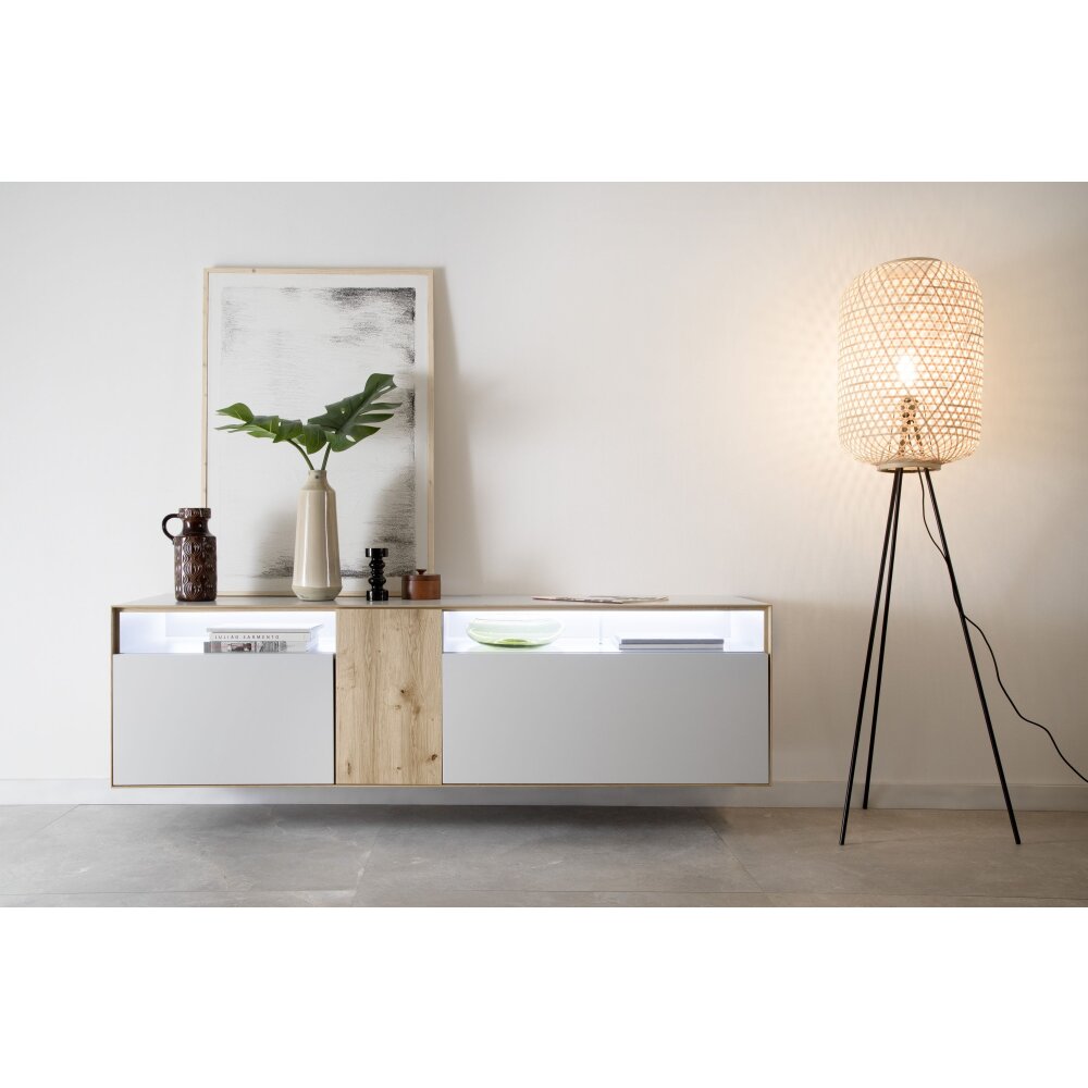 SCHÖNER WOHNEN-Kollektion CALLA Lampada da terra Nero, 1-Luce main product photo