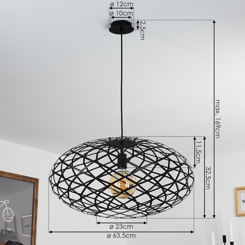 Shupá Lampadario a sospensione Nero, 1-Luce
