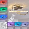 Saginaw Plafoniera LED Nichel opaco, 1-Luce, Telecomando, Cambia colore