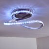 Saginaw Plafoniera LED Nichel opaco, 1-Luce, Telecomando, Cambia colore