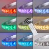 Saginaw Plafoniera LED Nichel opaco, 1-Luce, Telecomando, Cambia colore