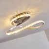 Saginaw Plafoniera LED Nichel opaco, 1-Luce, Telecomando, Cambia colore