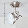 Tina Plafoniera Nichel opaco, 1-Luce