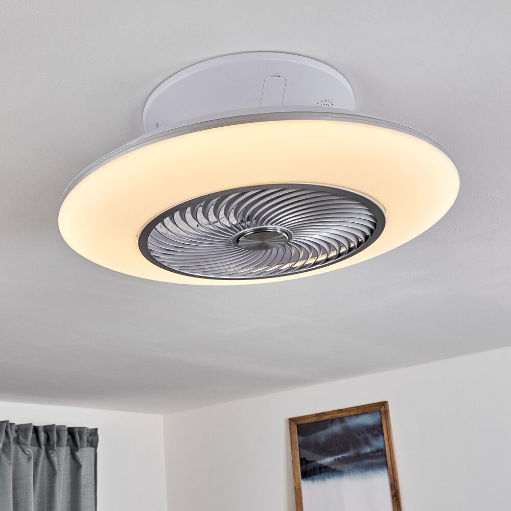 Nagoya ventilatore da soffitto LED Bianco, 1-Luce, Telecomando
