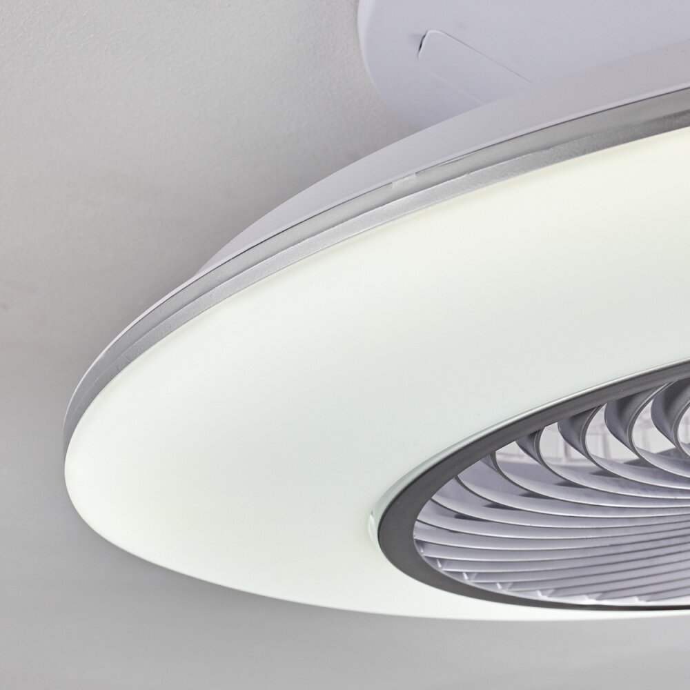 Nagoya ventilatore da soffitto LED Bianco, 1-Luce, Telecomando