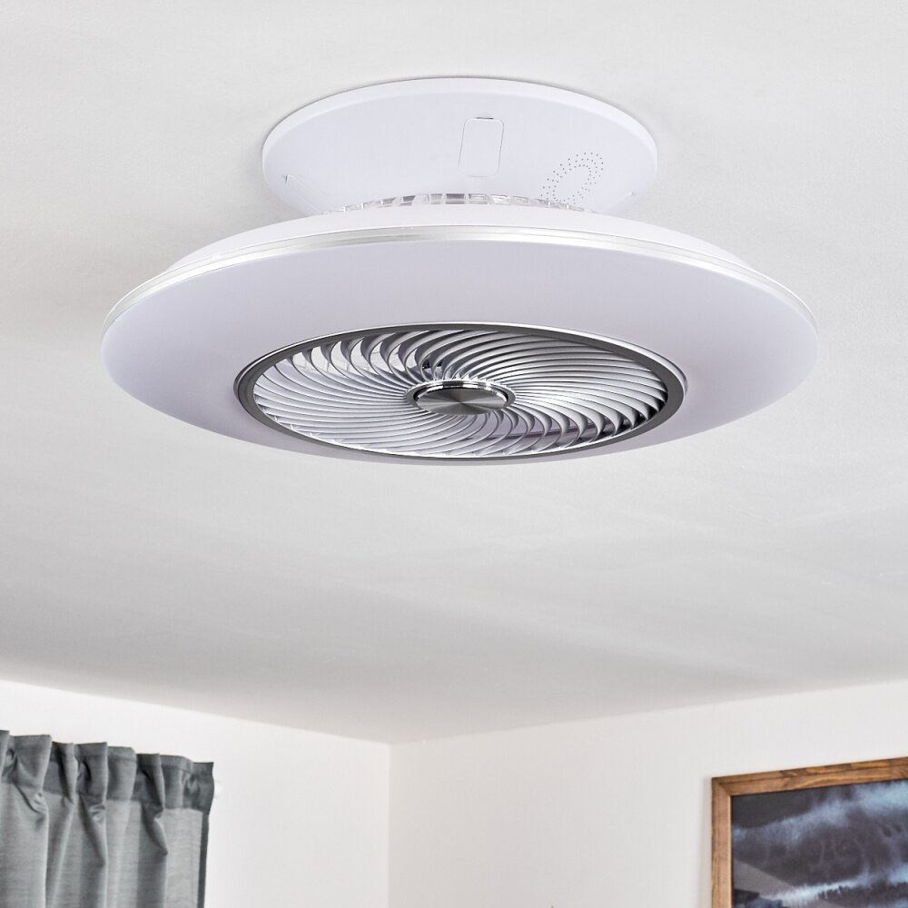 Nagoya ventilatore da soffitto LED Bianco, 1-Luce, Telecomando