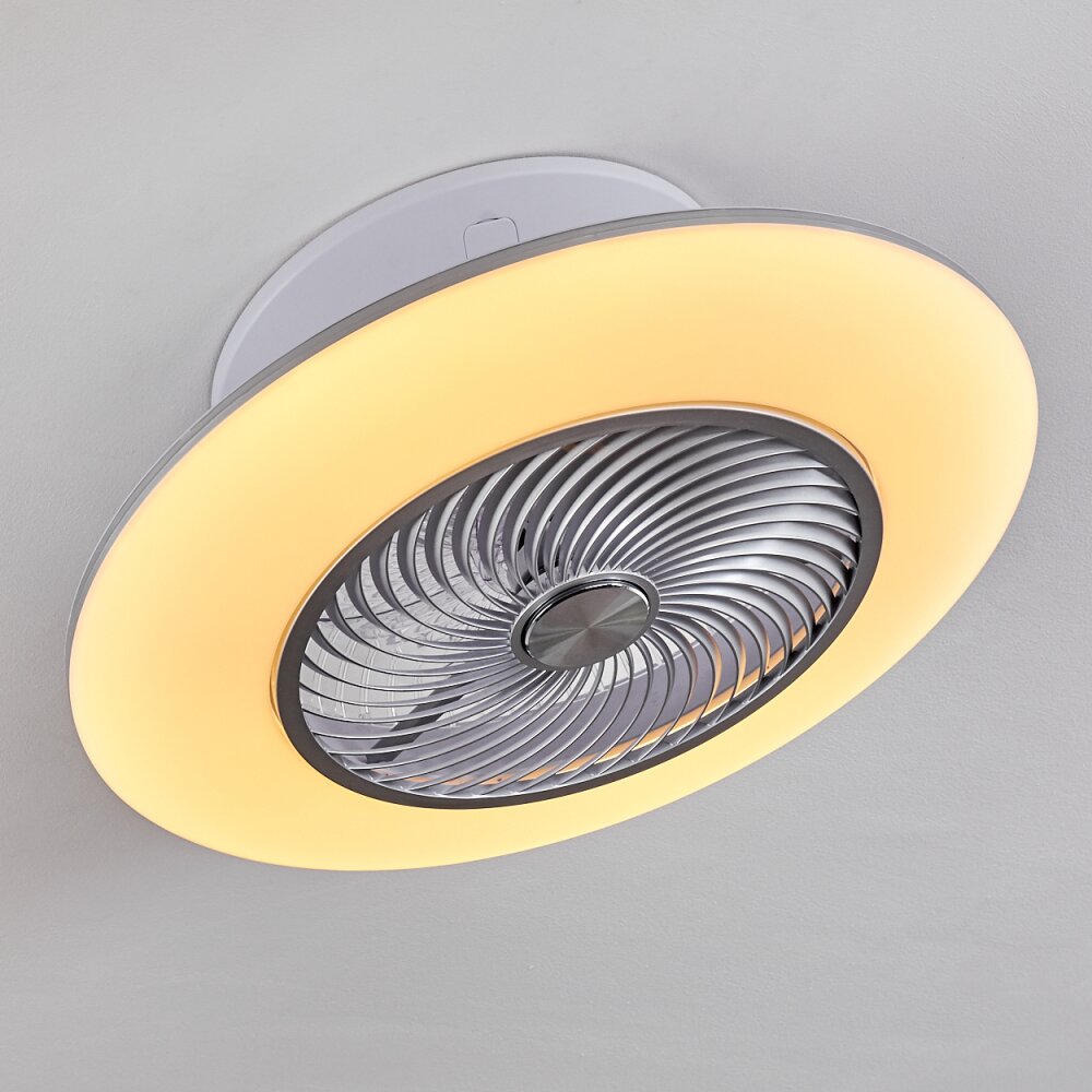 Nagoya ventilatore da soffitto LED Bianco, 1-Luce, Telecomando