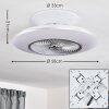 Nagoya ventilatore da soffitto LED Bianco, 1-Luce, Telecomando