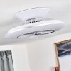 Nagoya ventilatore da soffitto LED Bianco, 1-Luce, Telecomando