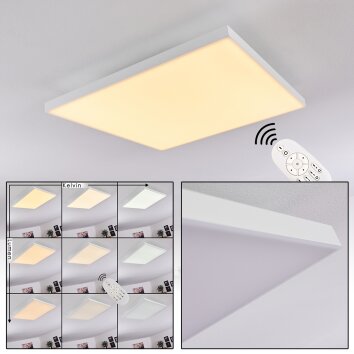 Cor Plafoniera LED Bianco, 1-Luce, Telecomando