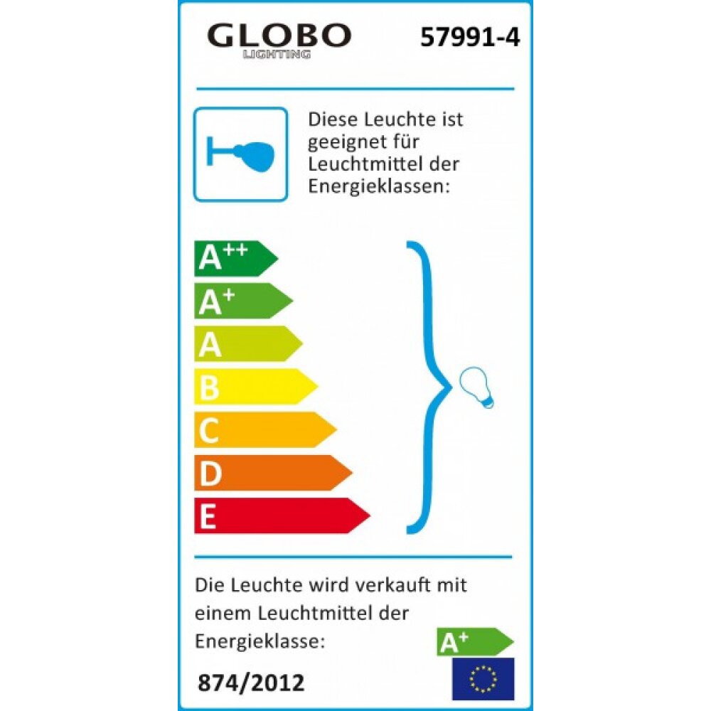 Globo MATRIX faretto Acciaio inox, Nichel opaco, 4-Luci