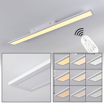 Nexo Plafoniera LED Bianco, 1-Luce, Telecomando