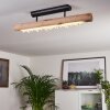 Rodeche Plafoniera LED Legno chiaro, Nero, 1-Luce