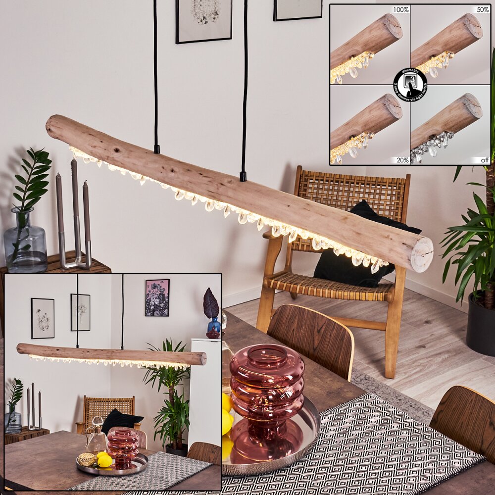 Rodeche Lampada a Sospensione LED Legno chiaro, Nero, 1-Luce main product photo