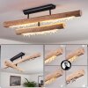 Rodeche Plafoniera LED Legno chiaro, Nero, 1-Luce