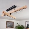 Rodeche Plafoniera LED Legno chiaro, Nero, 1-Luce