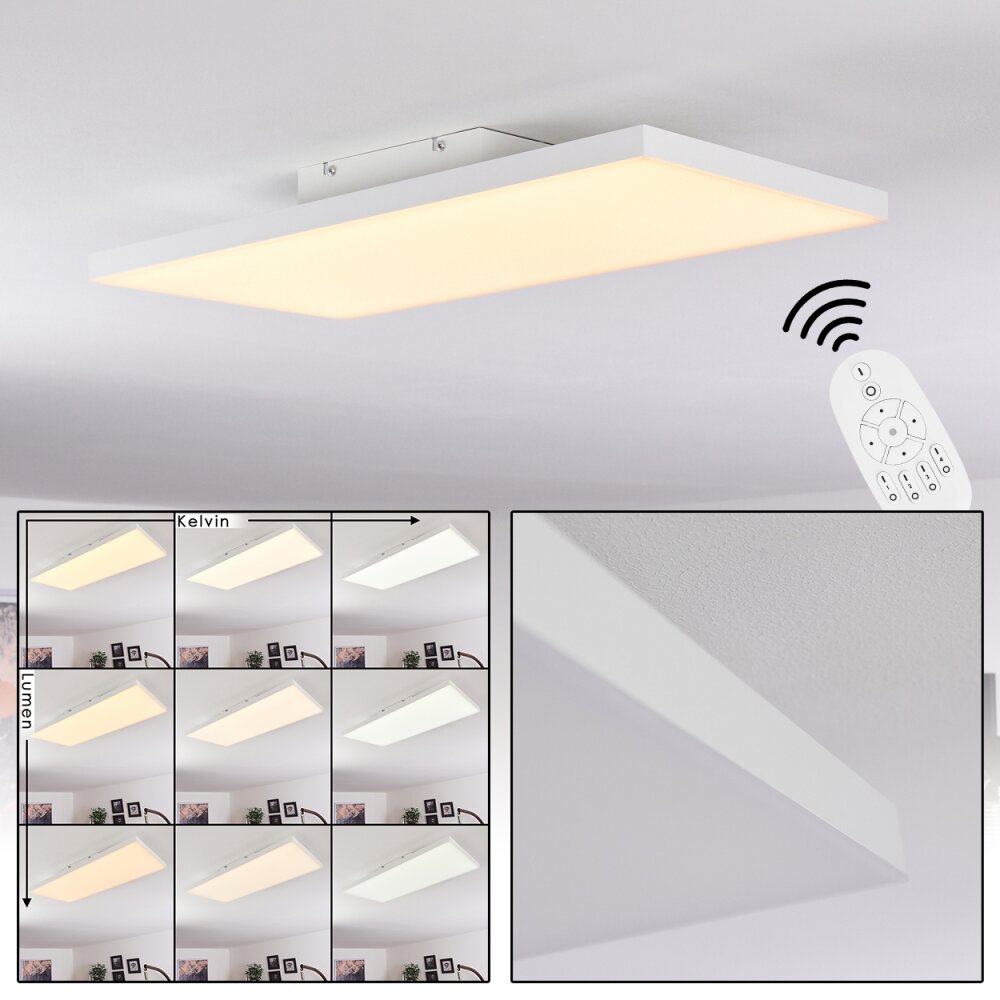 Buenaventura Plafoniera LED Bianco, 1-Luce, Telecomando main product photo