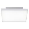 Leuchten-Direkt CANVAS Plafoniera LED Bianco, 1-Luce, Telecomando