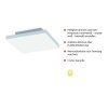 Leuchten-Direkt CANVAS Plafoniera LED Bianco, 1-Luce, Telecomando