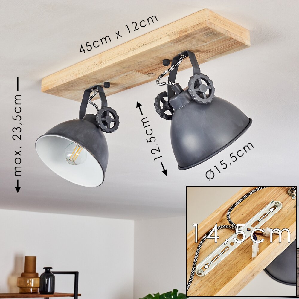 Svanfolk Plafoniera Blu, Marrone, Grigio, Bianco, 2-Luci