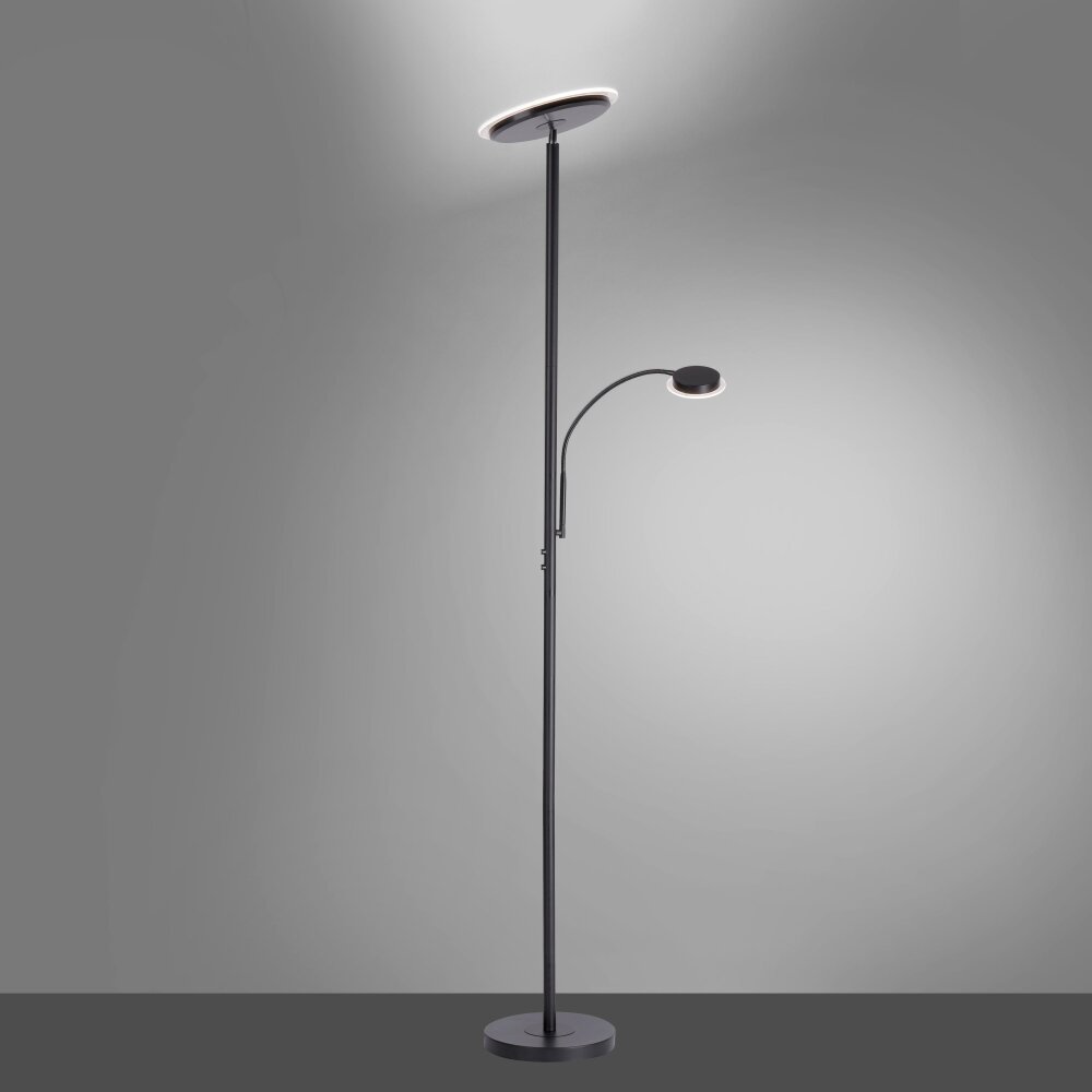 Leuchten-Direkt HANS Lampada da terra LED Nero, 2-Luci main product photo
