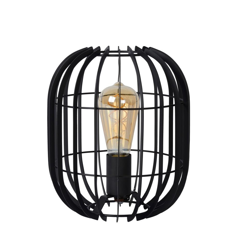 Lucide REDA Lampada da Tavolo Nero, 1-Luce