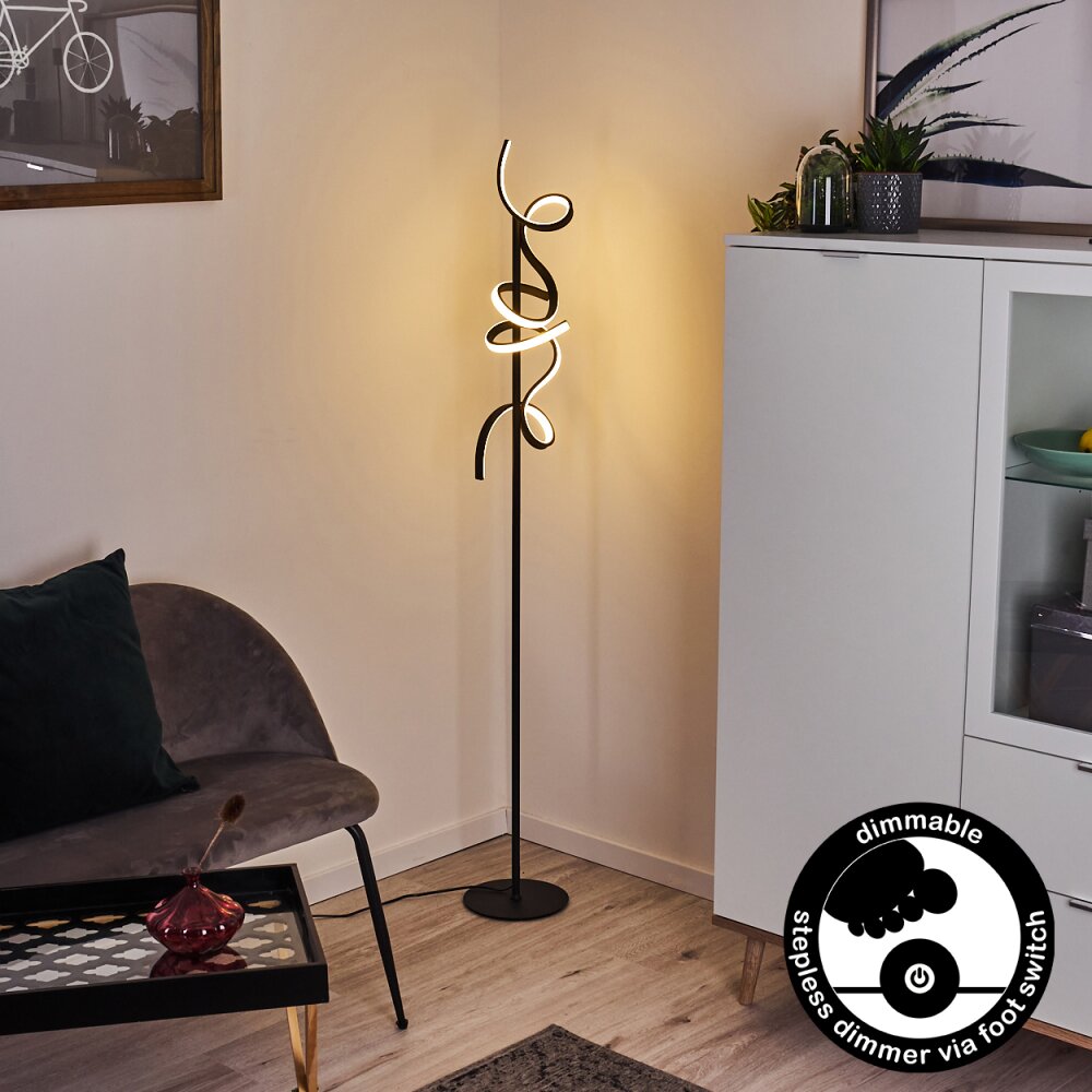 Lavaca Lampada da terra LED Nero, 2-Luci main product photo