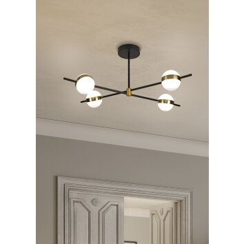 Mantra CUBA Plafoniera LED Oro, Nero, 1-Luce